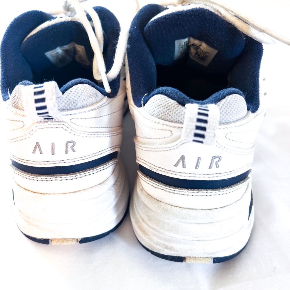 Nike Men's Air Monarch IV (White/Silver/Midnight Navy) Training Shoes Size 11 - Picture 7 of 10
